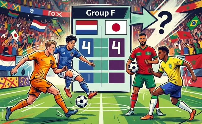 世界杯F组积分榜：荷兰日本同积4分，或将对阵巴西&摩洛哥